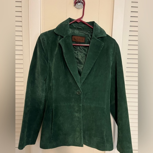 Amazing green real suede jacket - Picture 1 of 4